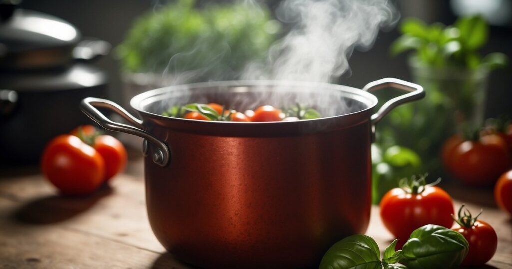 Preparation of the Tomato Basil Base